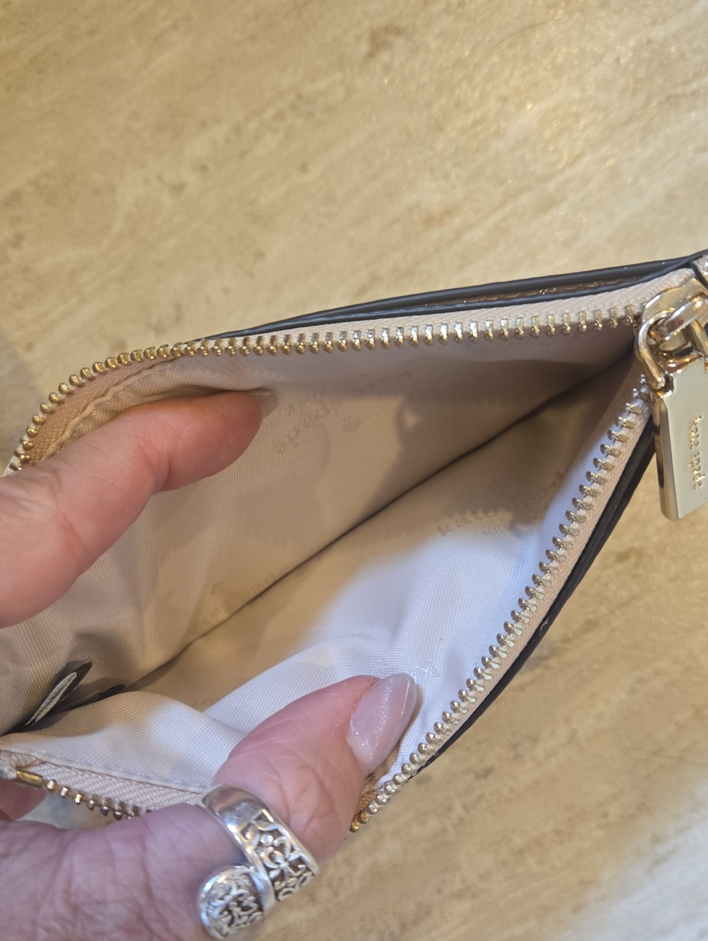 Kate Spade New York Gold Glitter Slim Wallet - Picture 9 of 10